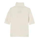 Elisabetta Franchi Maglia Collo Alto tinta unita con Logo Panna per Bambina EFMA176X PANNA ELISABETTA FRANCHI 