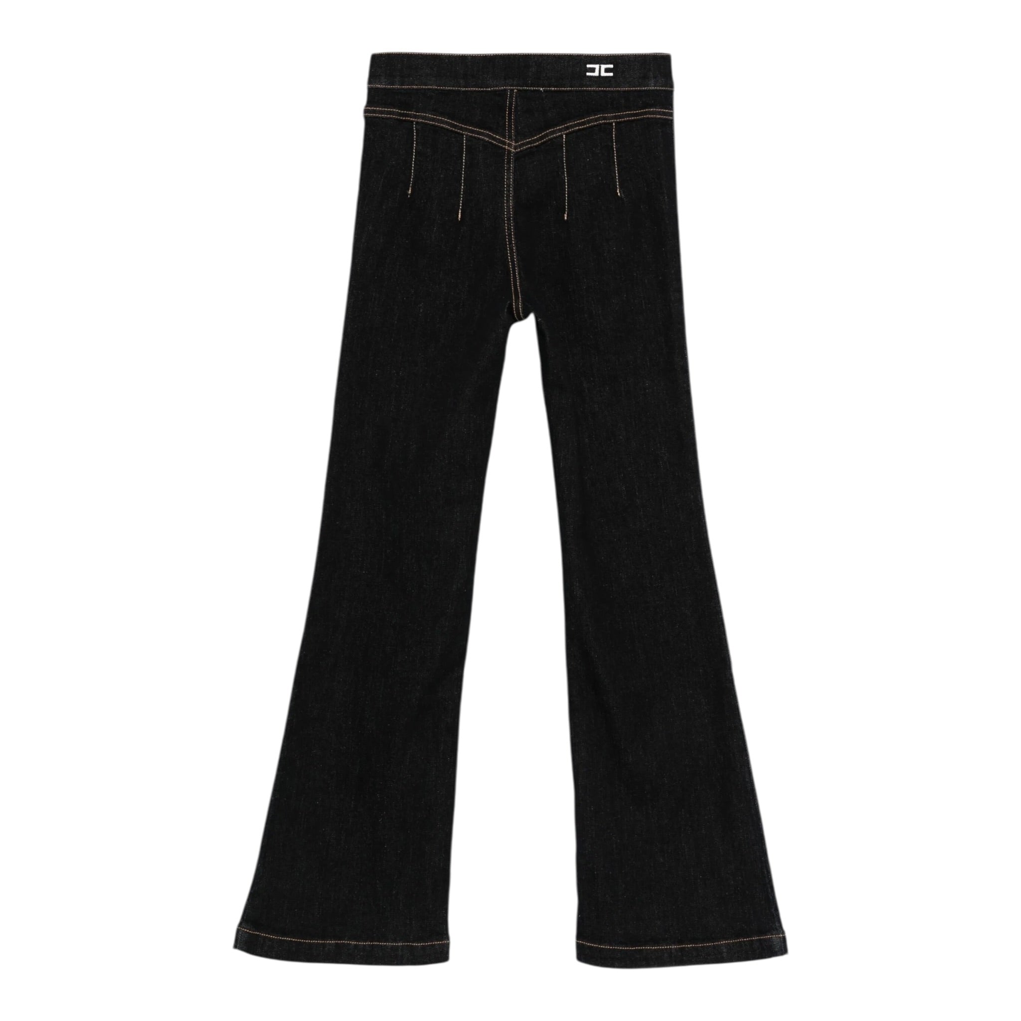 Elisabetta Franchi Jeans tinta unita Modello Zampa Blu per Bambina EFPA291 BLU ELISABETTA FRANCHI 
