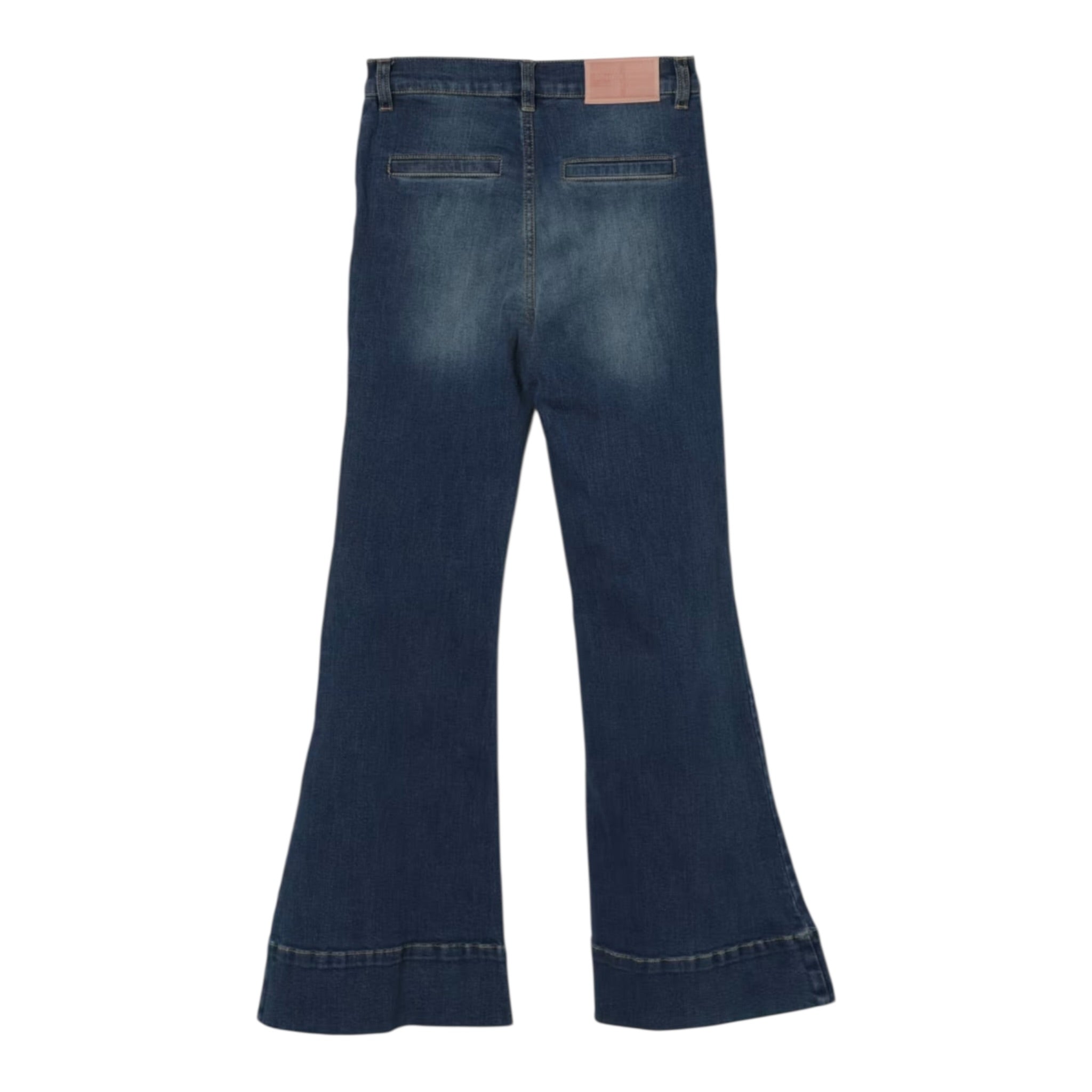 Elisabetta Franchi Jeans tinta unita Modello Zampa Blu per Bambina EFPA293 BLU ELISABETTA FRANCHI 