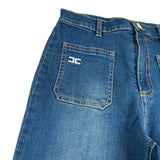 Elisabetta Franchi Jeans tinta unita Modello Zampa Blu per Bambina EFPA293X BLU ELISABETTA FRANCHI 