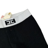 Elisabetta Franchi Leggins tinta unita con Logo Nero per Bambina EFPA301 NERO ELISABETTA FRANCHI 
