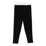 Elisabetta Franchi Leggins tinta unita con Logo Nero per Bambina EFPA301X NERO ELISABETTA FRANCHI 
