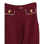 Elisabetta Franchi Pantalone tinta unita con Elastico In Vita Bordeaux per Bambina EFPA302 BORDEAUX ELISABETTA FRANCHI 