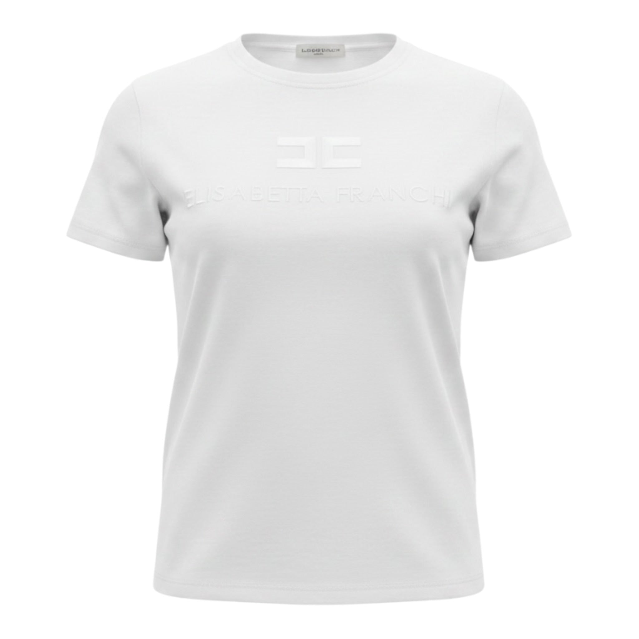 Elisabetta Franchi T-Shirt tinta unita con Logo Bianco per Bambina EFTS250 BIANCO ELISABETTA FRANCHI 