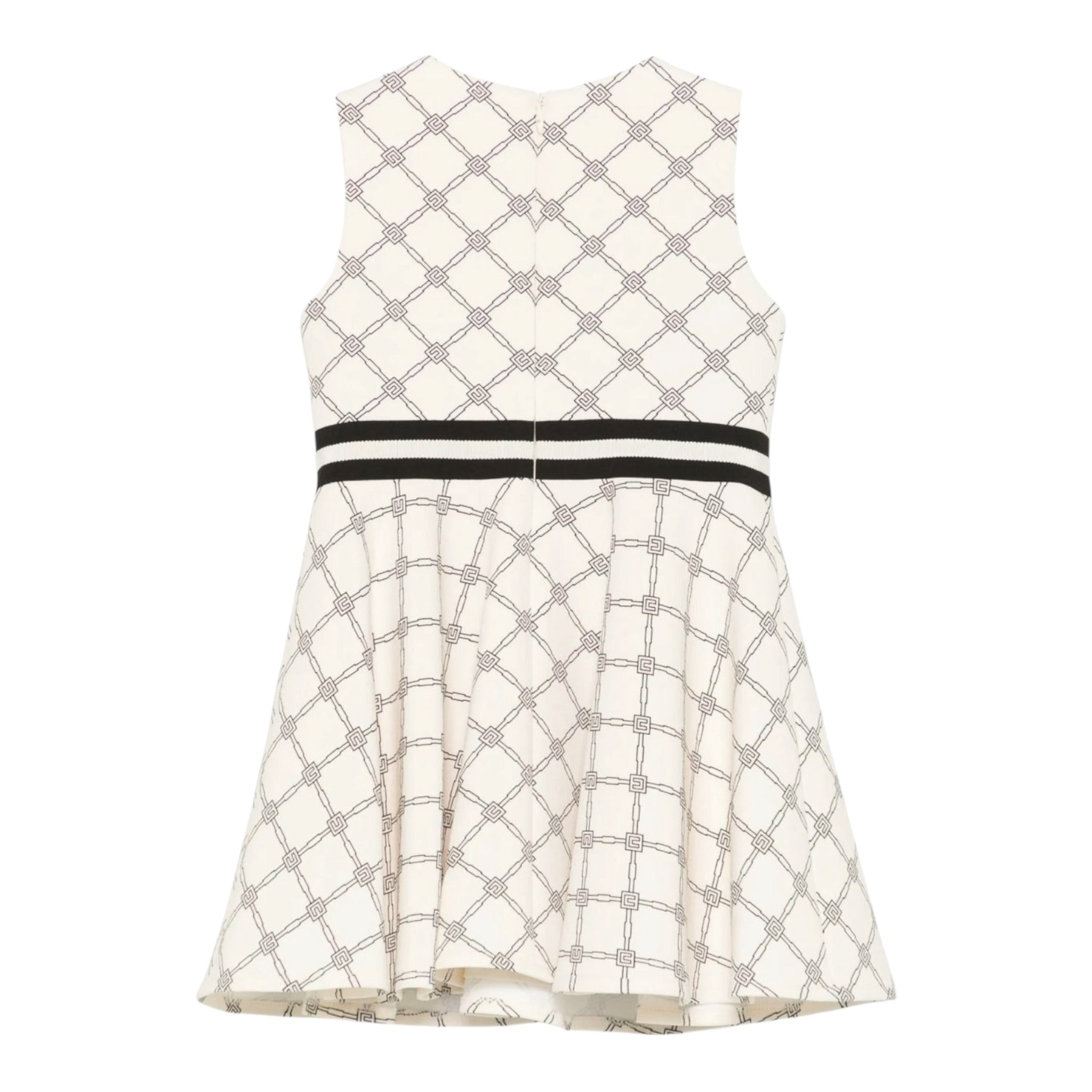 Elisabetta Franchi Abito Giromanica tinta unita con Logo Crema per Bambina EGAB194 CREMA ELISABETTA FRANCHI 