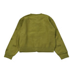 Elisabetta Franchi Cardigan tinta unita con Brillantini Verde per Bambina EGMA041X VERDE ELISABETTA FRANCHI 