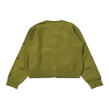 Elisabetta Franchi Cardigan tinta unita con Brillantini Verde per Bambina EGMA041X VERDE ELISABETTA FRANCHI 
