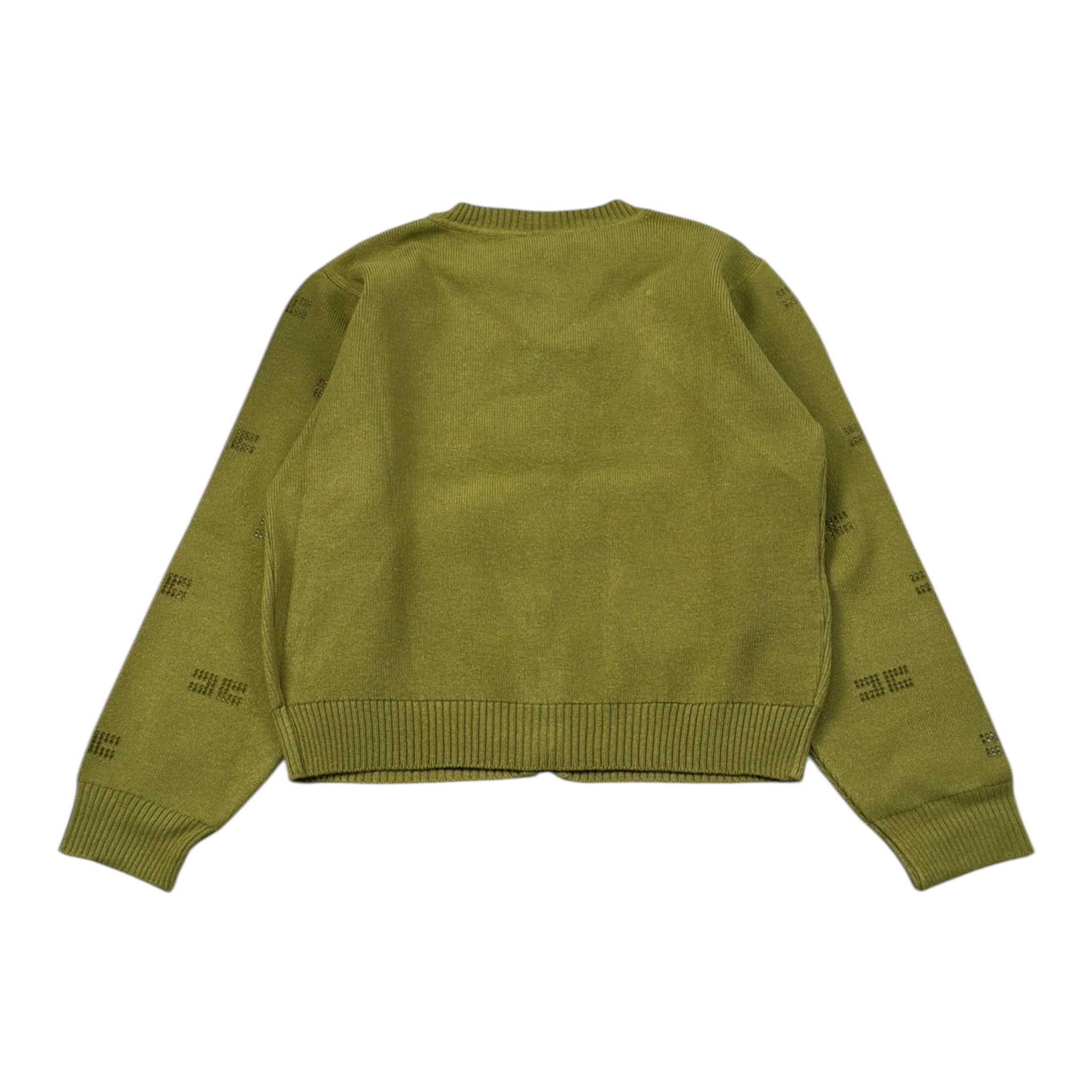 Elisabetta Franchi Cardigan tinta unita con Brillantini Verde per Bambina EGMA041X VERDE ELISABETTA FRANCHI 