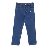 Elisabetta Franchi Jeans tinta unita con Elastico In Vita Azzurro per Bambina EGPA084J AZZURRO ELISABETTA FRANCHI 