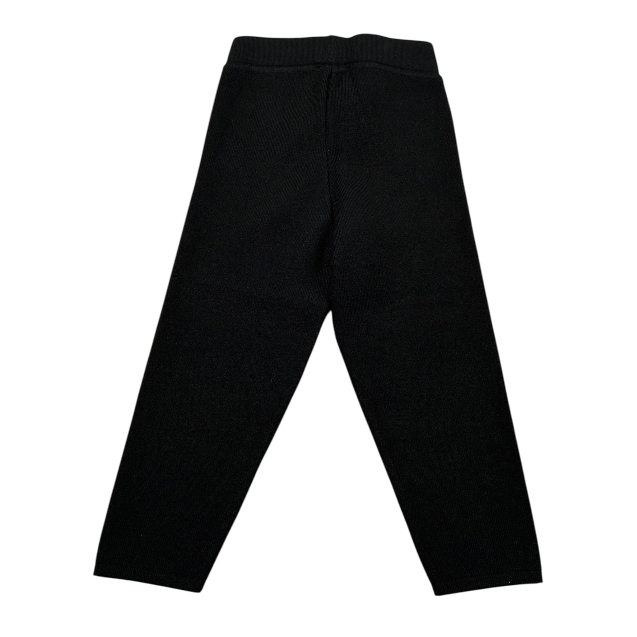 Elisabetta Franchi Leggins In Maglia tinta unita con Brillantini Nero per Bambina EGPA085J NERO ELISABETTA FRANCHI 