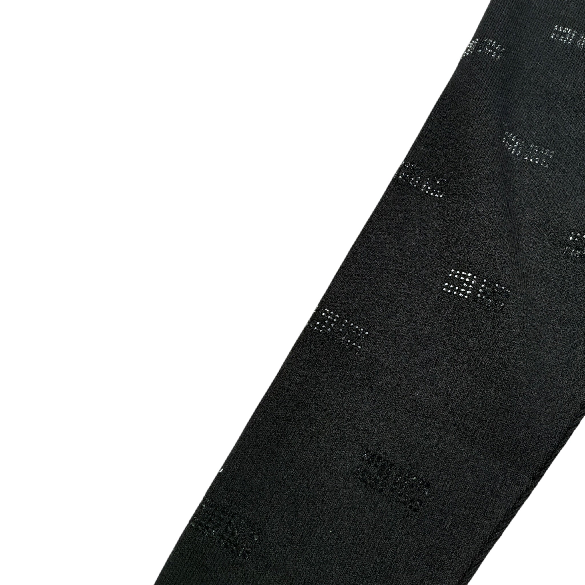 Elisabetta Franchi Leggins In Maglia tinta unita con Brillantini Nero per Bambina EGPA085J NERO ELISABETTA FRANCHI 