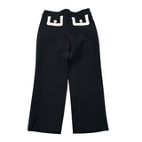 Elisabetta Franchi Pantalone tinta unita con Tasche Nero per Neonata EGPA086N NERO ELISABETTA FRANCHI 