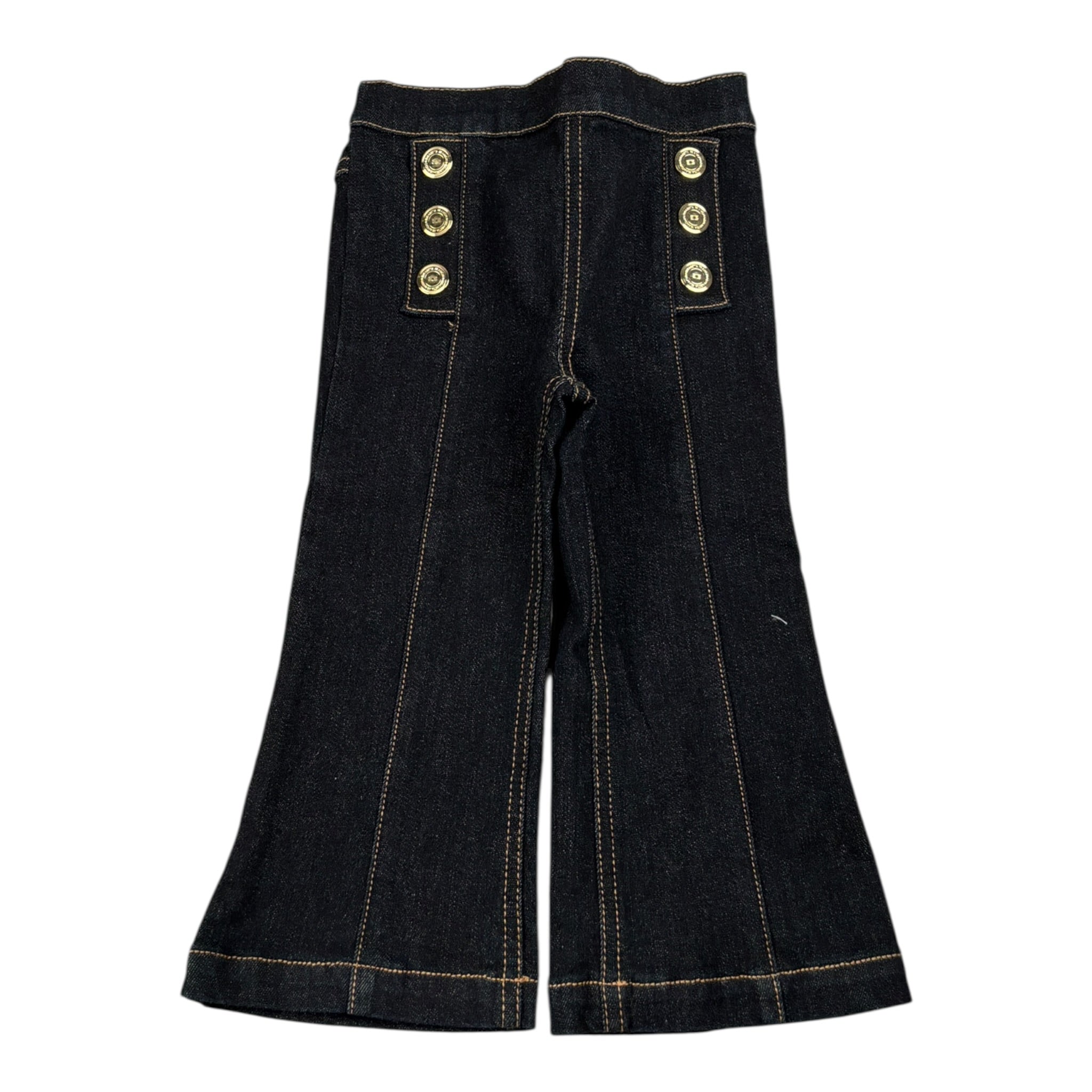 Elisabetta Franchi Jeans tinta unita Modello A Zampa Blu per Neonata EGPA089 BLU ELISABETTA FRANCHI 