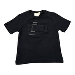 Elisabetta Franchi T-Shirt Girocollo tinta unita con Stampa Nero per Bambina EGTS096J NERO ELISABETTA FRANCHI 