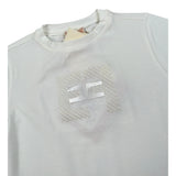 Elisabetta Franchi T-Shirt tinta unita Girocollo con Stampa Bianco per Neonata EGTS099 BIANCO ELISABETTA FRANCHI 