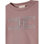 Elisabetta Franchi T-Shirt tinta unita con Logo Rosa Antico per Neonata EGTS100 ROSA ANTICO ELISABETTA FRANCHI 