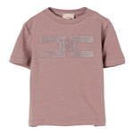 Elisabetta Franchi T-Shirt tinta unita con Logo Rosa Antico per Neonata EGTS100 ROSA ANTICO ELISABETTA FRANCHI 