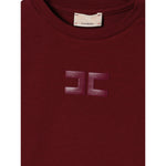 Elisabetta Franchi T-Shirt Girocollo tinta unita con Stampa Bordeaux per Neonata EGTS103X BORDEAUX ELISABETTA FRANCHI 