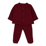 Elisabetta Franchi Completo 2 Pezzi Felpa-Pantalone tinta unita Bordeaux per Neonata ENCD106 BORDEAUX ELISABETTA FRANCHI 
