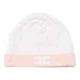 Elisabetta Franchi Cappello tinta unita con Logo Bianco per Neonata ENCP052 BIANCO ELISABETTA FRANCHI 