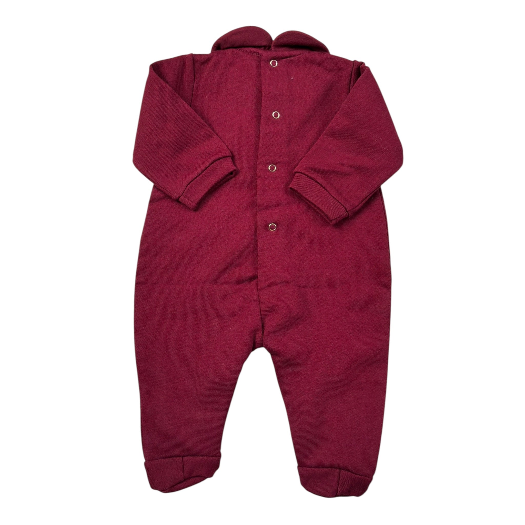 Elisabetta Franchi Tutina tinta unita con Logo Bordeaux per Neonata ENTU139 BORDEAUX ELISABETTA FRANCHI 