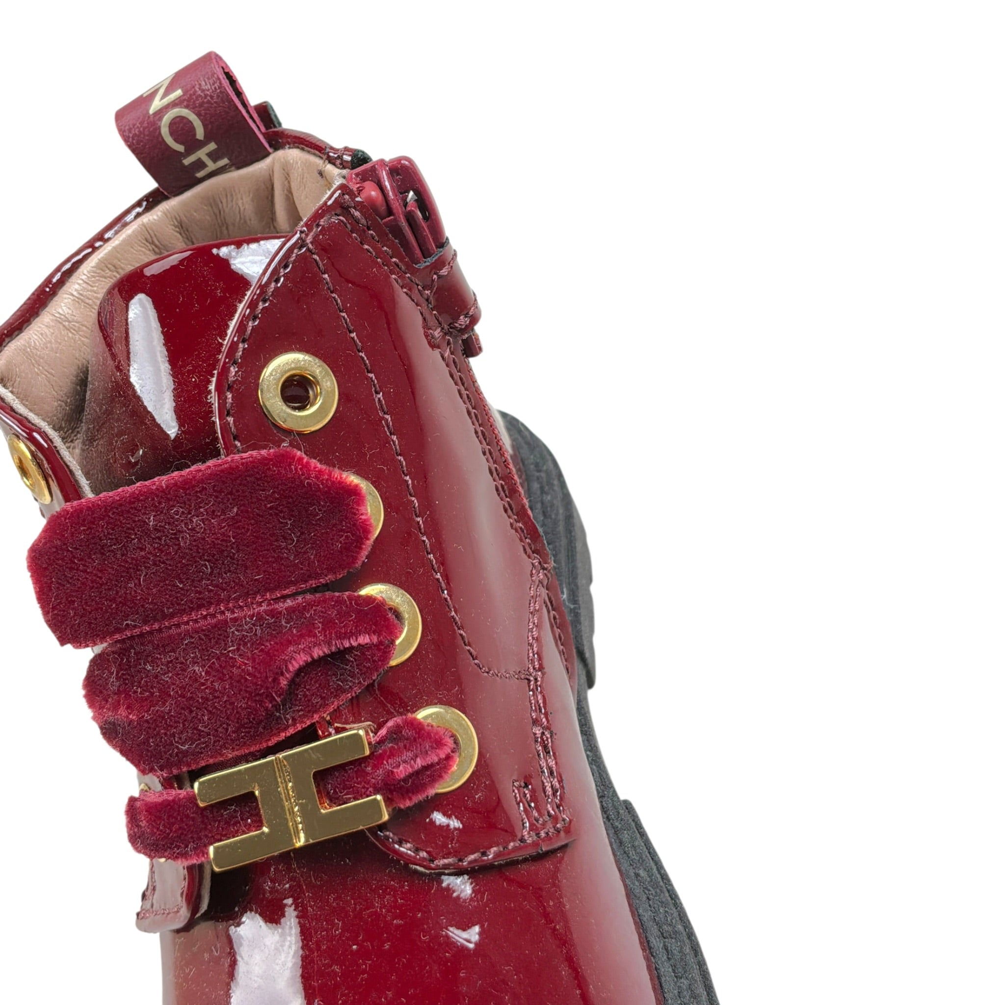 Elisabetta Franchi Stivale tinta unita Lucido con Lacci Bordeaux per Bambina F1A5E0381X BORDEAUX ELISABETTA FRANCHI 