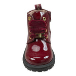 Elisabetta Franchi Stivale tinta unita Lucido con Lacci Bordeaux per Neonata F1A5E0381XN BORDEAUX ELISABETTA FRANCHI 