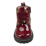 Elisabetta Franchi Stivale tinta unita Lucido con Lacci Bordeaux per Neonata F1A5E0381XN BORDEAUX ELISABETTA FRANCHI 