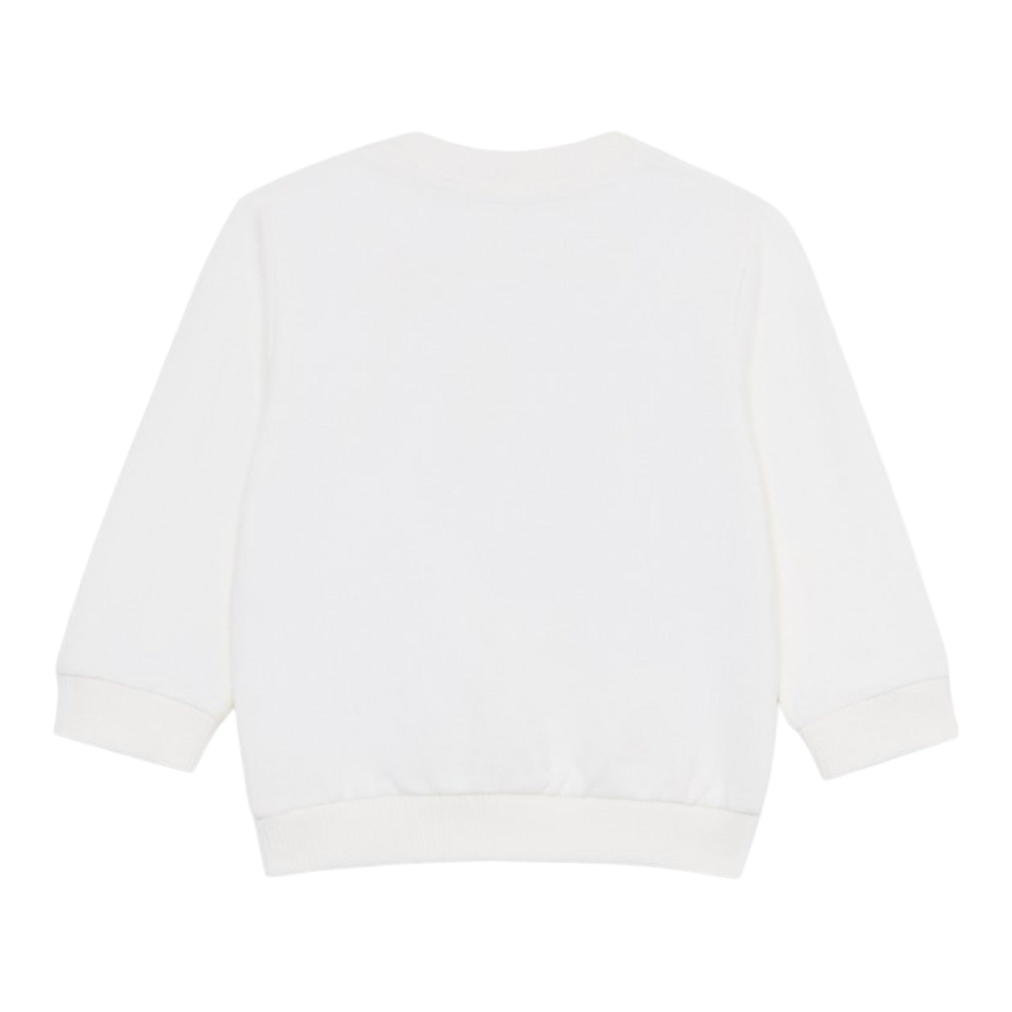 Moschino Felpa Chiusa Girocollo tinta unita Panna per Neonata MFFO2K PANNA MOSCHINO 