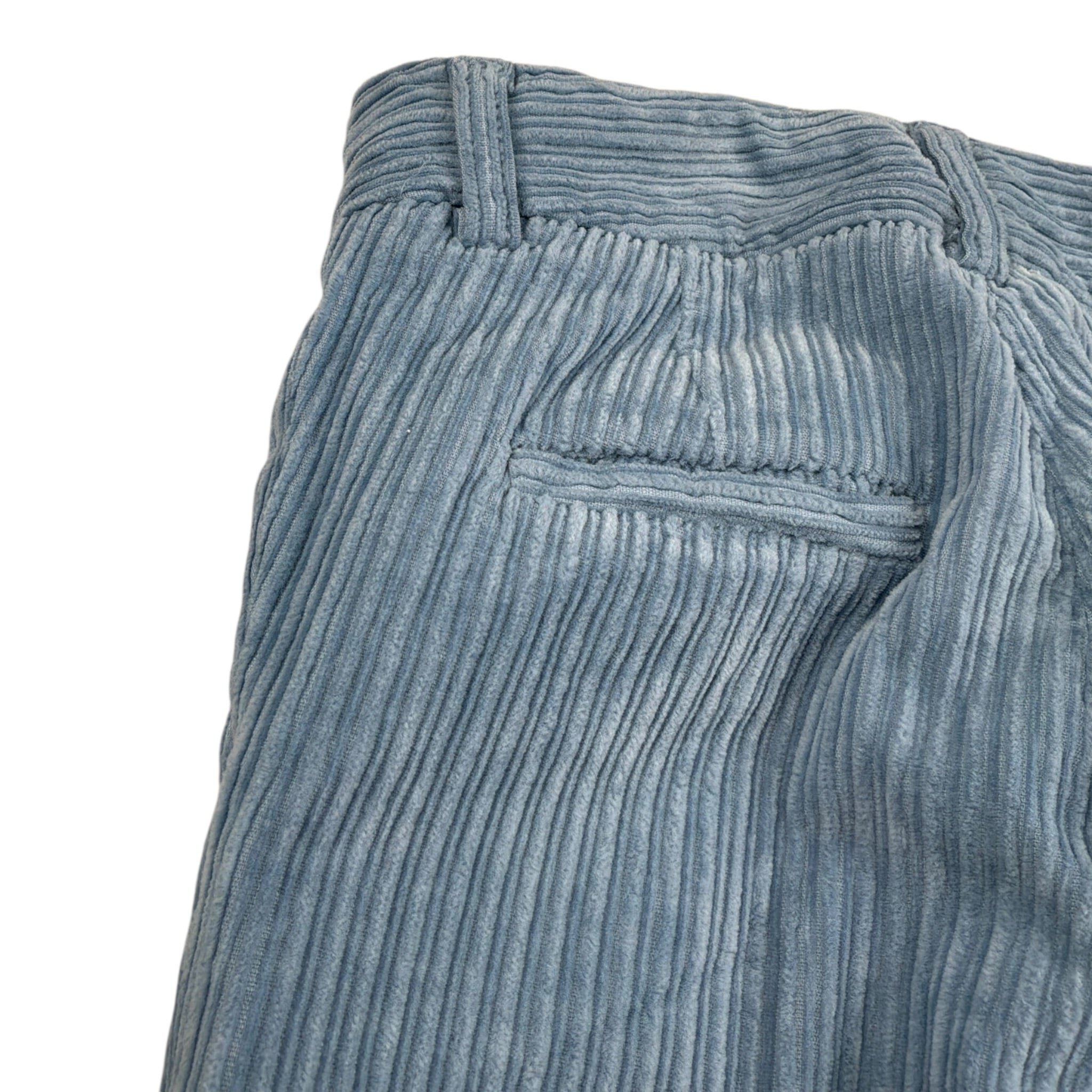 Emanuel Pris Pantalone tinta unita In Vellutto Azzurro per Neonato EPT6255BN AZZURRO EMANUEL PRIS 