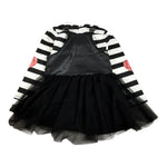 Emc Completo 2Pz Shirt-Salopette Ecopelle Bicolore Bianco/Nero per Bambina AA4813 BIANCO/NERO EMC 