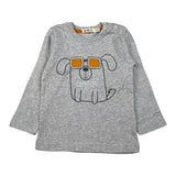 Emc Shirt Girocollo tinta unita con Stampa Grigio per Neonato BX2116 GRIGIO EMC 