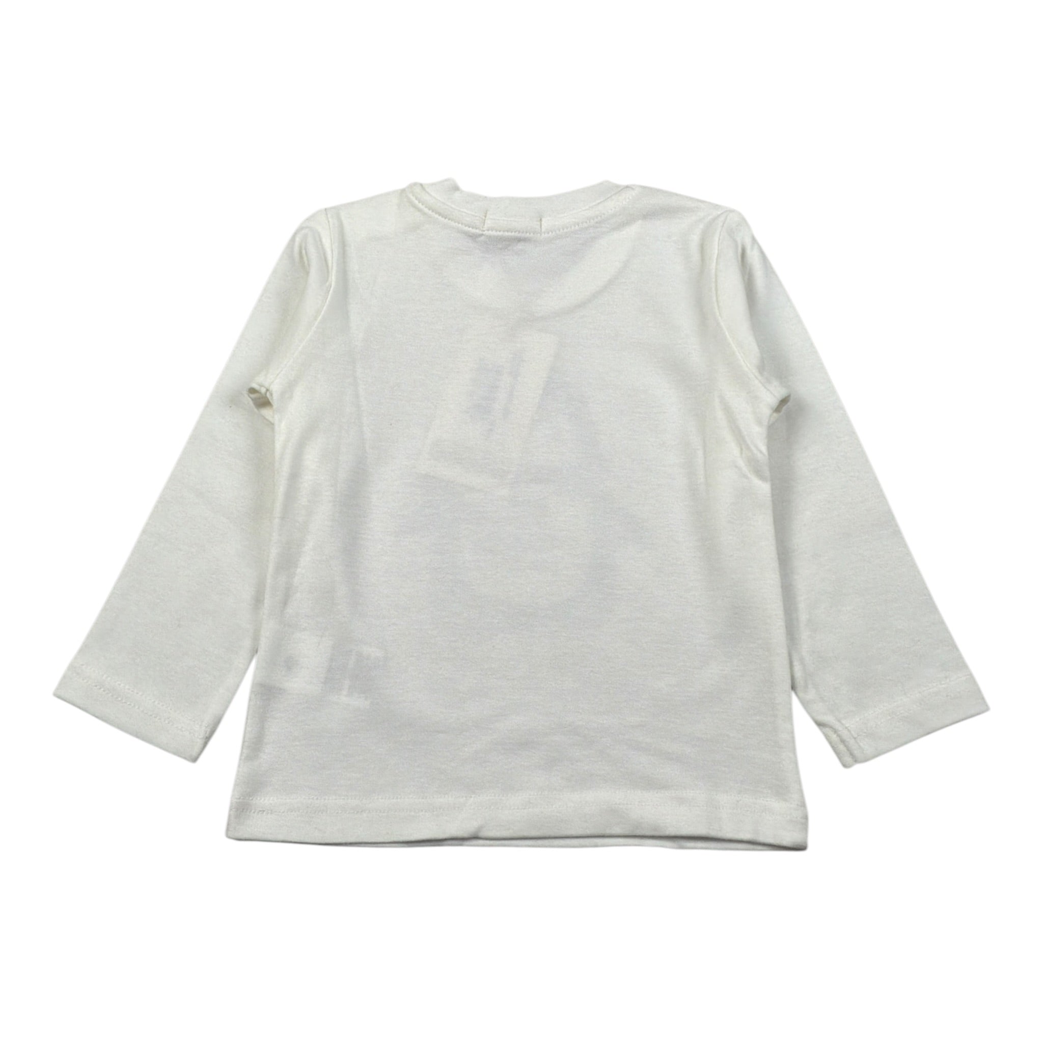 Emc Shirt Girocollo tinta unita con Stampa Panna per Neonato BX2265 PANNA EMC 