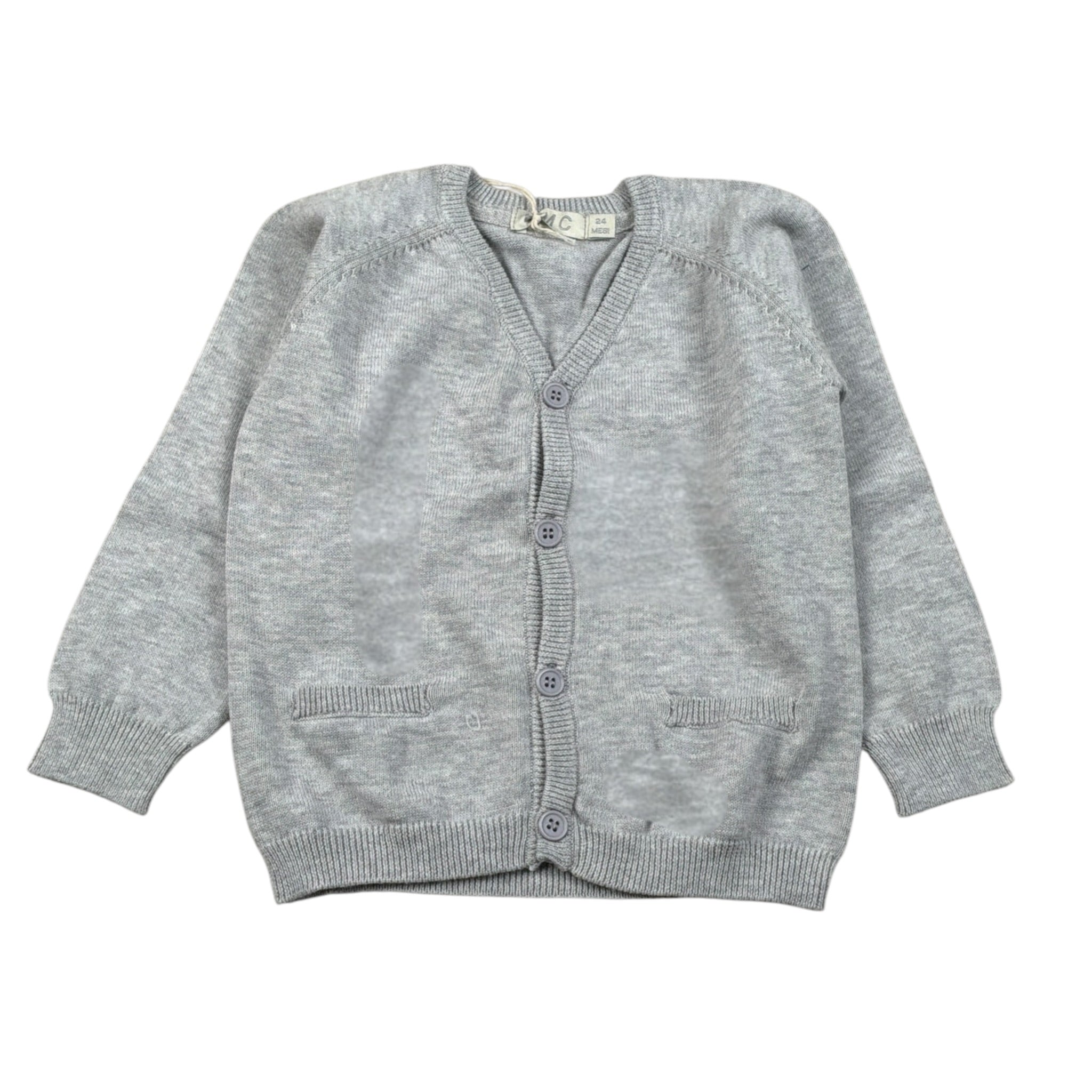 Emc Cardigan tinta unita con Bottoni Grigio per Neonato CE1033 GRIGIO EMC 