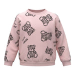 Emc Felpa tinta unita con Stampa Rosa per Bambina CE2240 ROSA EMC 
