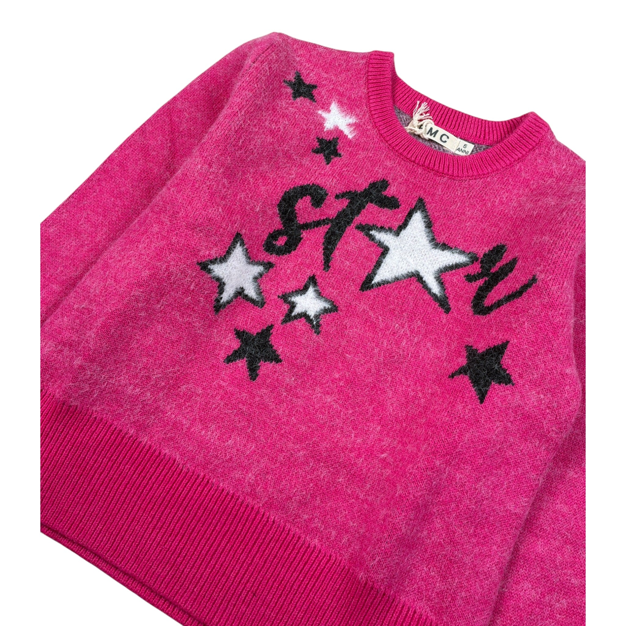 Emc Maglia tinta unita con Stampa Fuxia per Bambina CE2250 FUXIA EMC 