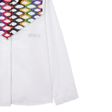 Emilio Pucci Camicia Manica Lunga tinta unita con Ricami Bianco per Bambina PV5A40 BIANCO EMILIO PUCCI 
