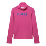 Emilio Pucci Maglia Collo Alto tinta unita con Logo Fuxia per Bambina PV9A40 FUXIA EMILIO PUCCI 
