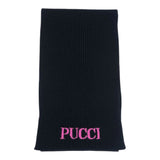 Emilio Pucci Sciarpa tinta unita con Stampa Nero per Bambina PX0A13 NERO EMILIO PUCCI 