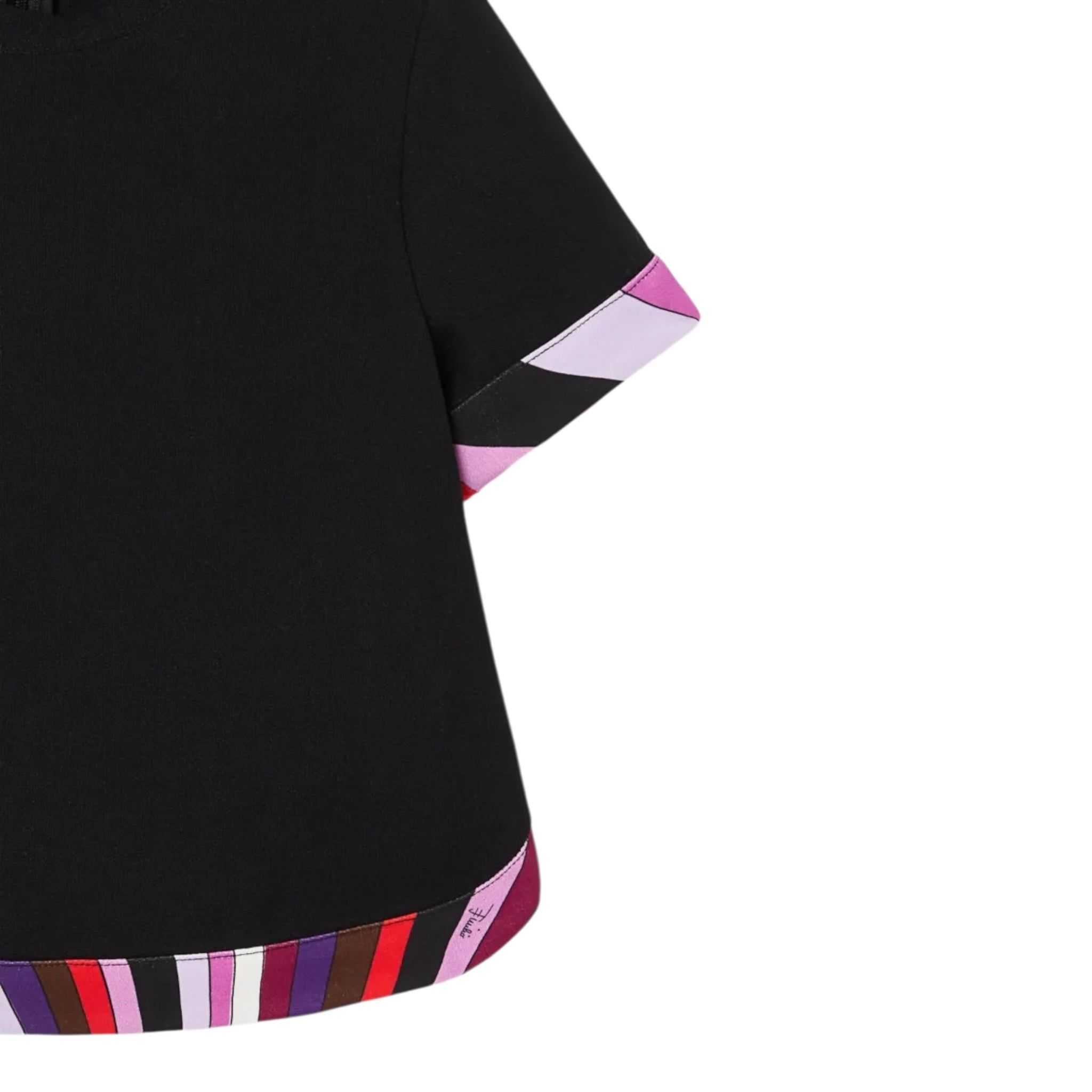 Emilio Pucci Camicia tinta unita con Profili In Contrasto Nero per Bambina PX5A41K0222 NERO EMILIO PUCCI 
