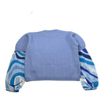 Emilio Pucci Maglia tinta unita con Fantasia Azzurro per Bambina PX9A11W0028 AZZURRO EMILIO PUCCI 
