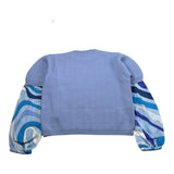 Emilio Pucci Maglia tinta unita con Fantasia Azzurro per Bambina PX9A11W0028 AZZURRO EMILIO PUCCI 