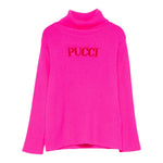 Emilio Pucci Maglia tinta unita Collo Alto con Stampa Fuxia per Bambina PX9A70Z2362 FUXIA EMILIO PUCCI 