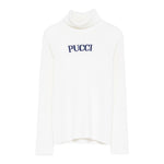 Emilio Pucci Maglia tinta unita Collo Alto con Stampa Panna per Bambina PX9A70Z2362 PANNA EMILIO PUCCI 