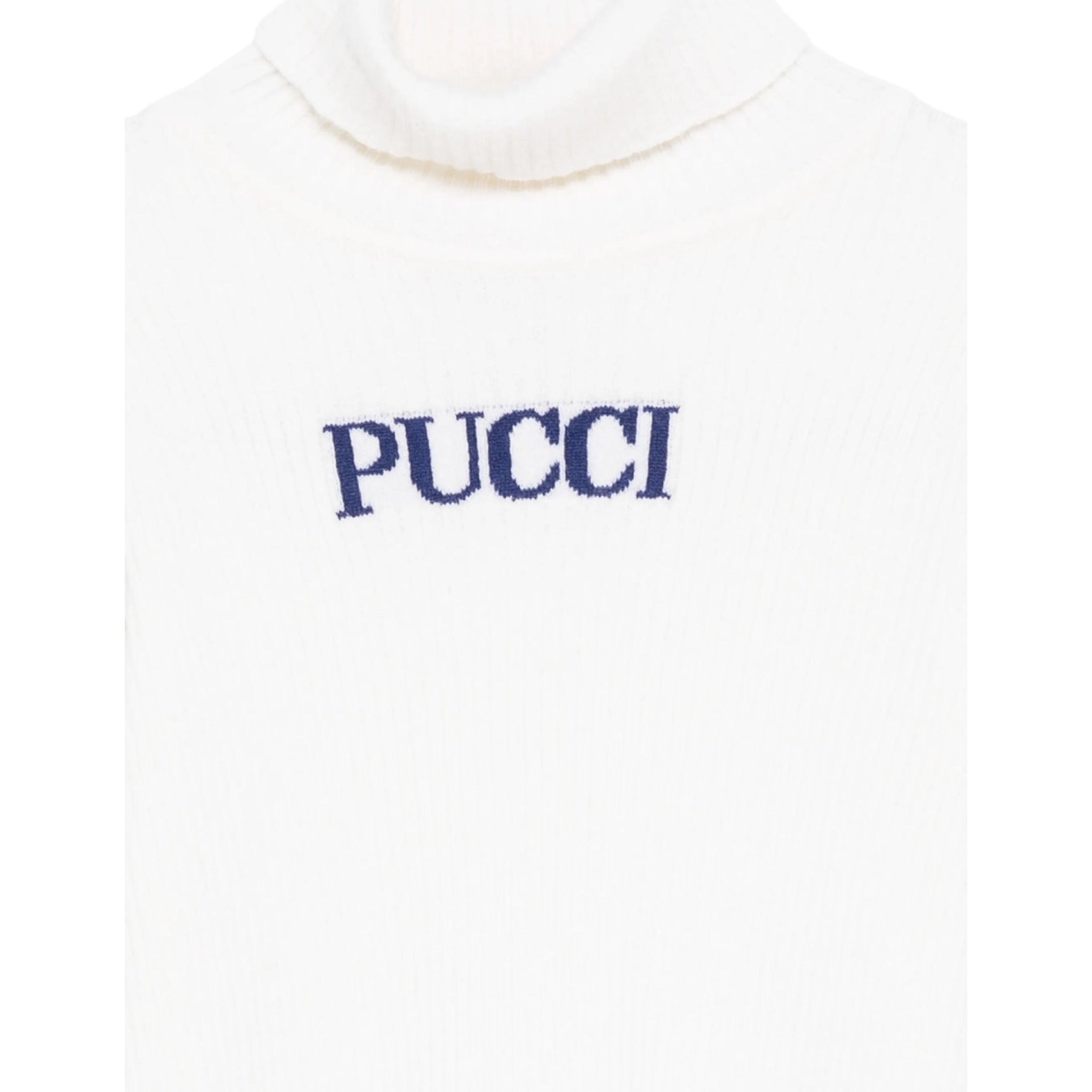 Emilio Pucci Maglia tinta unita Collo Alto con Stampa Panna per Bambina PX9A70Z2362 PANNA EMILIO PUCCI 