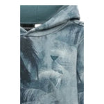 Emporio Armani Felpa tinta unita con Fantasia E Cappuccio Azzurro per Bambino 3D4MJE AZZURRO EMPORIO ARMANI 