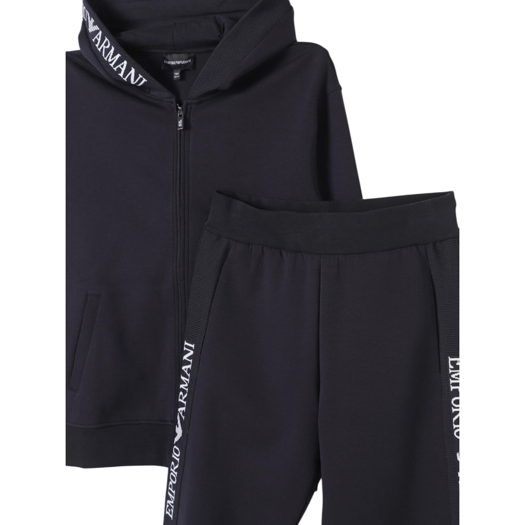 Emporio Armani Completo 2 Pezzi Felpa-Pantalone Tinta Uita Blu per Bambino 6D4VJ4 BLU EMPORIO ARMANI 