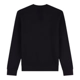 Emporio Armani Felpa Chiusa Girocollo tinta unita con Stampa Nero per Bambino 7B000025X NERO EMPORIO ARMANI 