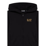 Emporio Armani Felpa con Zip E Cappuccio tinta unita Nero per Bambino 7B000064 NERO EMPORIO ARMANI 