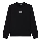 Emporio Armani Felpa Chiusa Girocollo tinta unita con Logo Nero per Bambino 7B000161X NERO EMPORIO ARMANI 